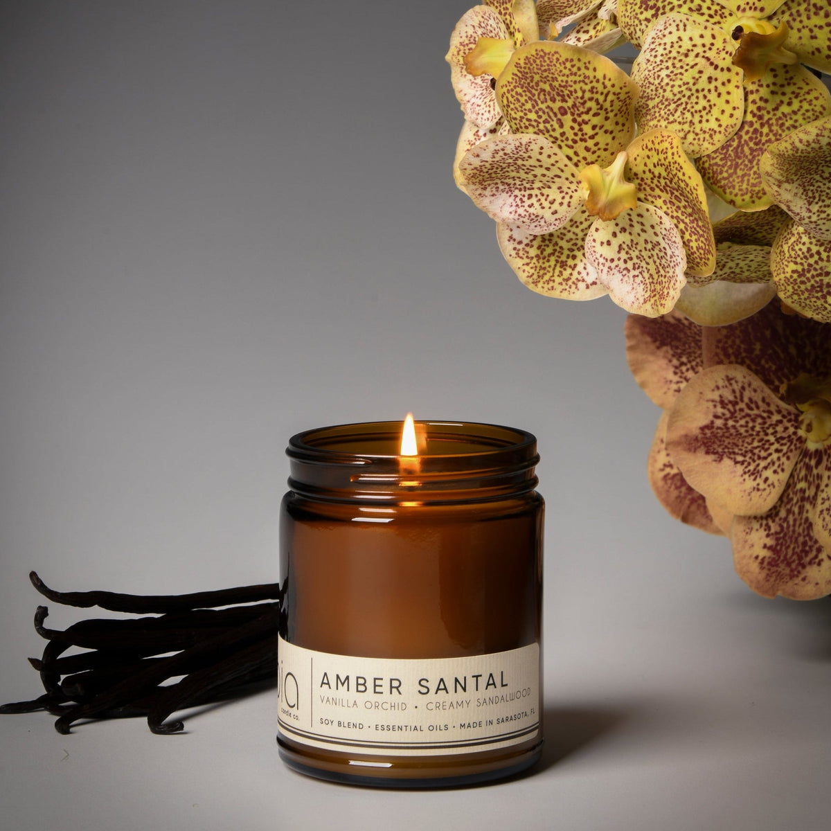 Amber Santal Soy Candle