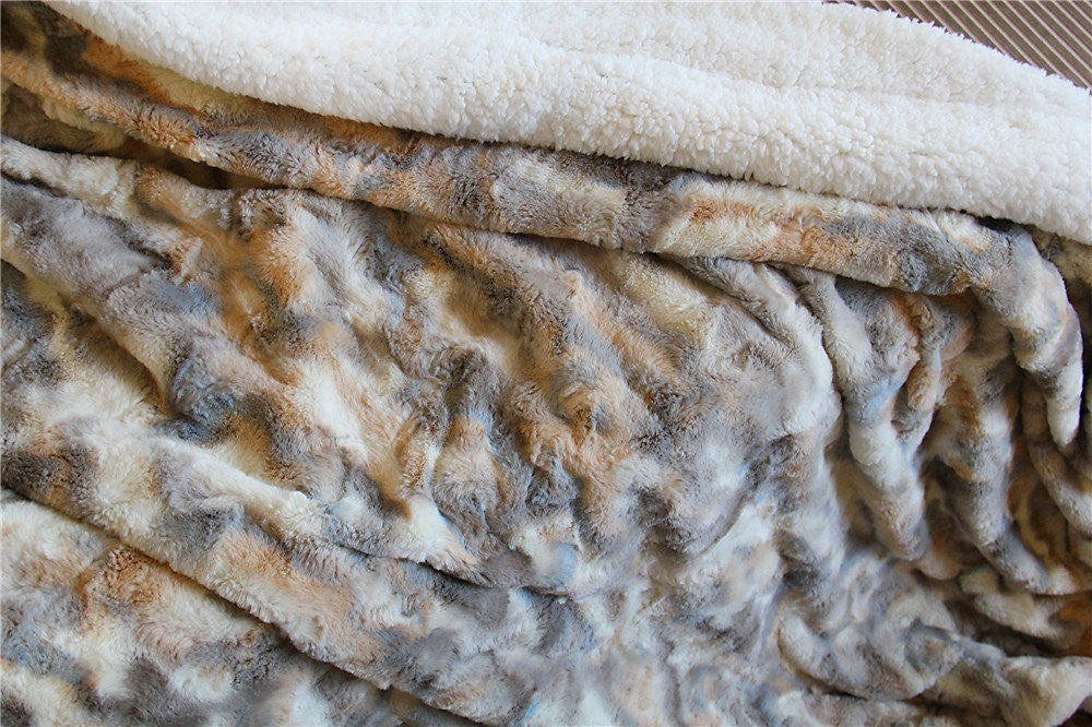 Lynx Faux Fur Throw